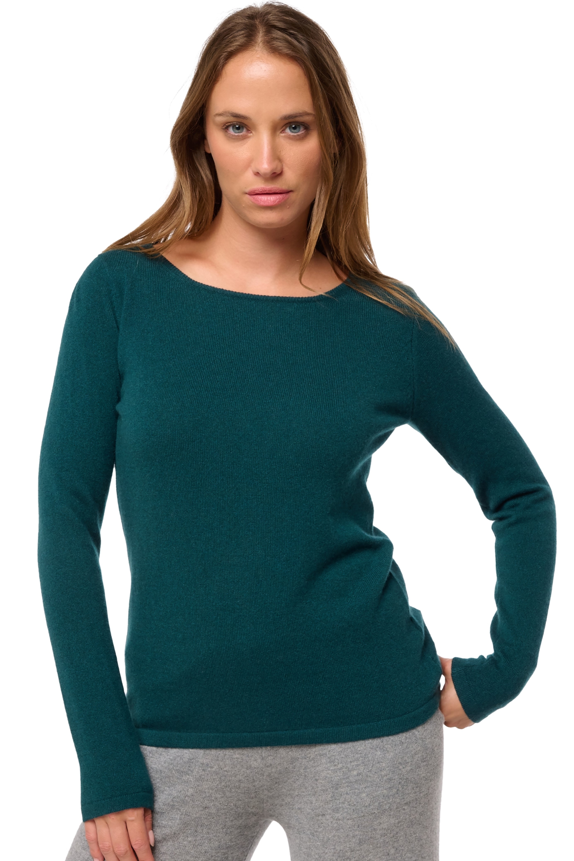 Cashmere cashmere donna girocollo tennessy first vert emeraude xs