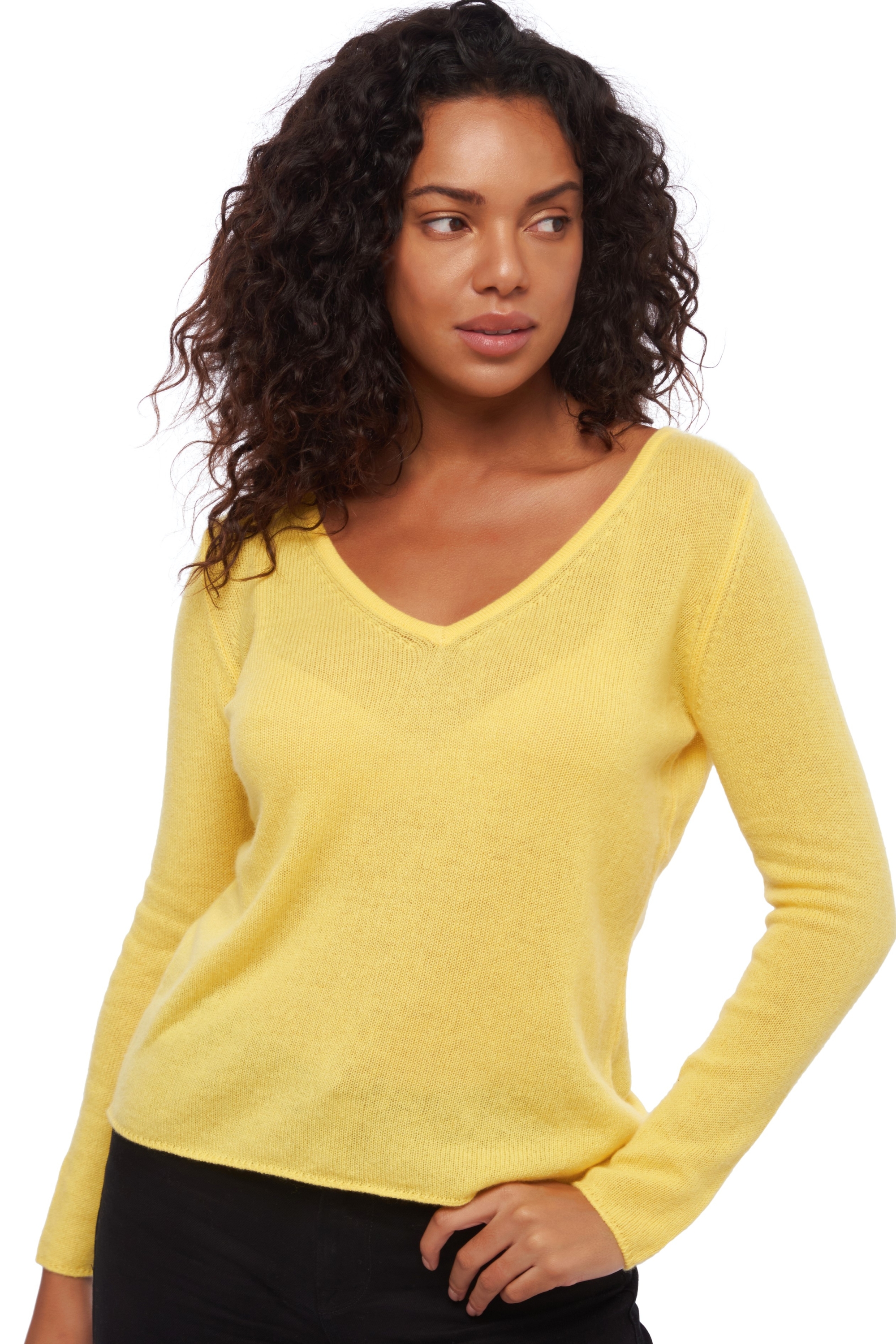 Cashmere cashmere donna scollo a v flavie tournesol 