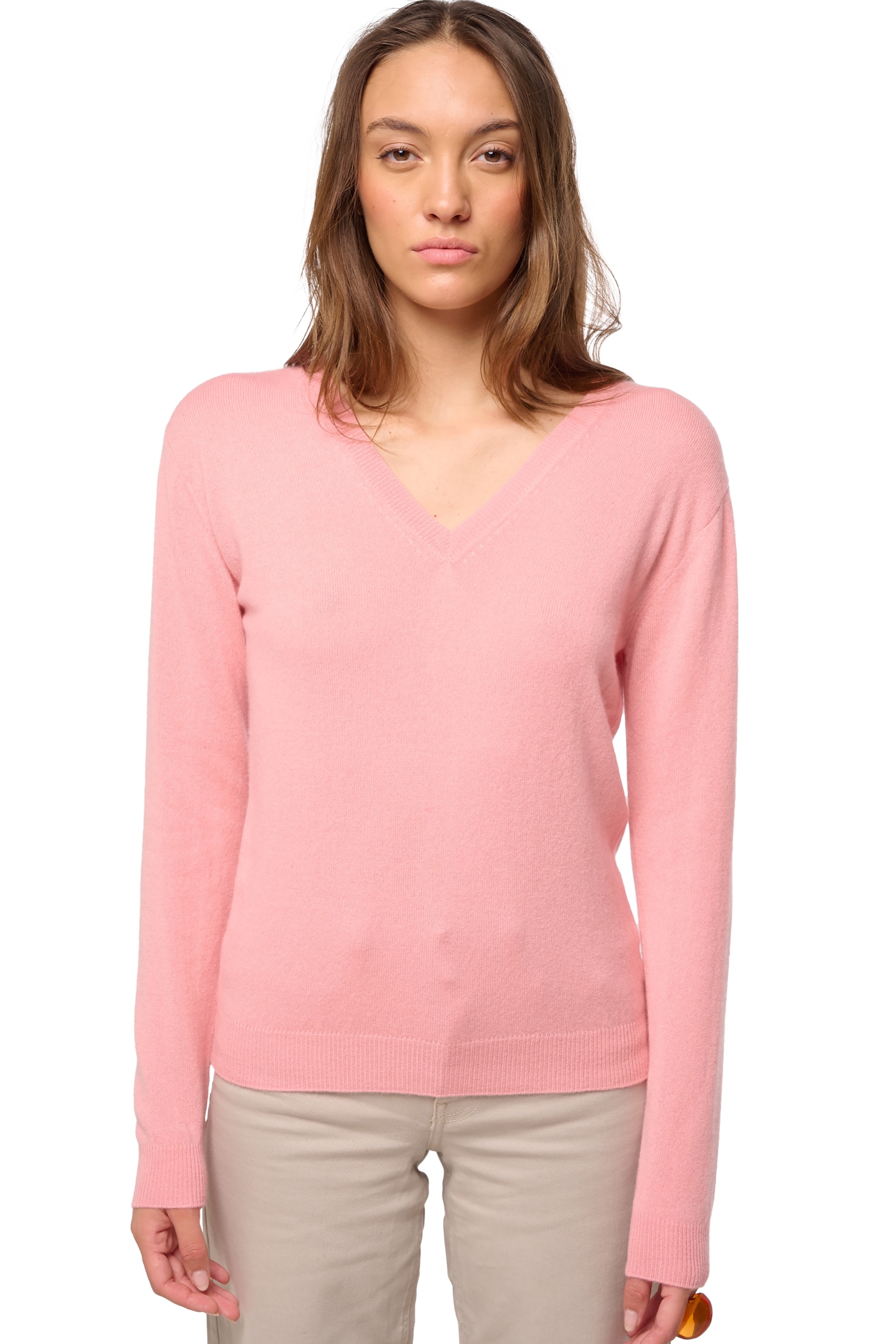 Cashmere cashmere donna scollo a v tessa first tea rose xs