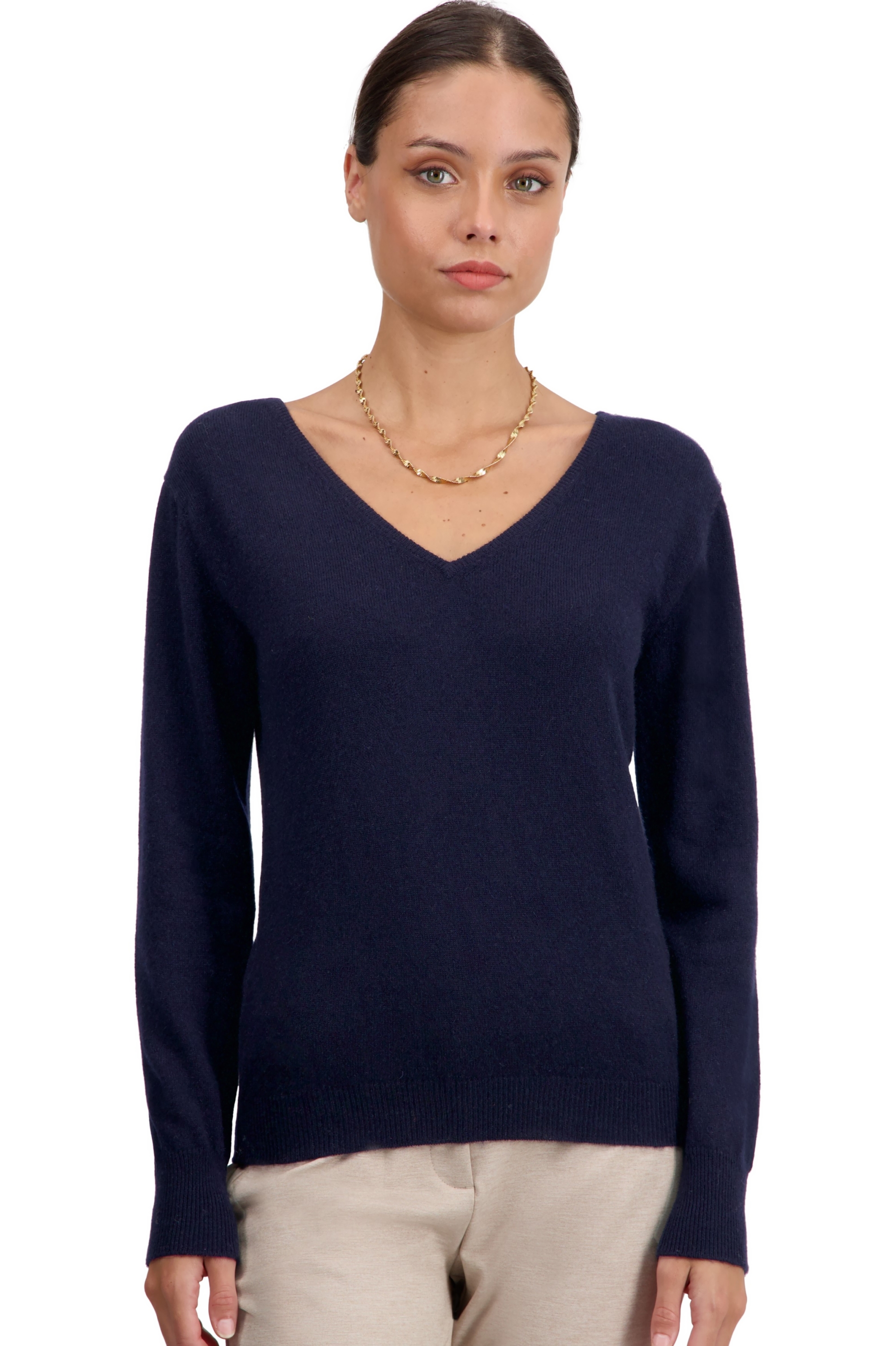 Cashmere cashmere donna scollo a v trieste first blu notte 2xl