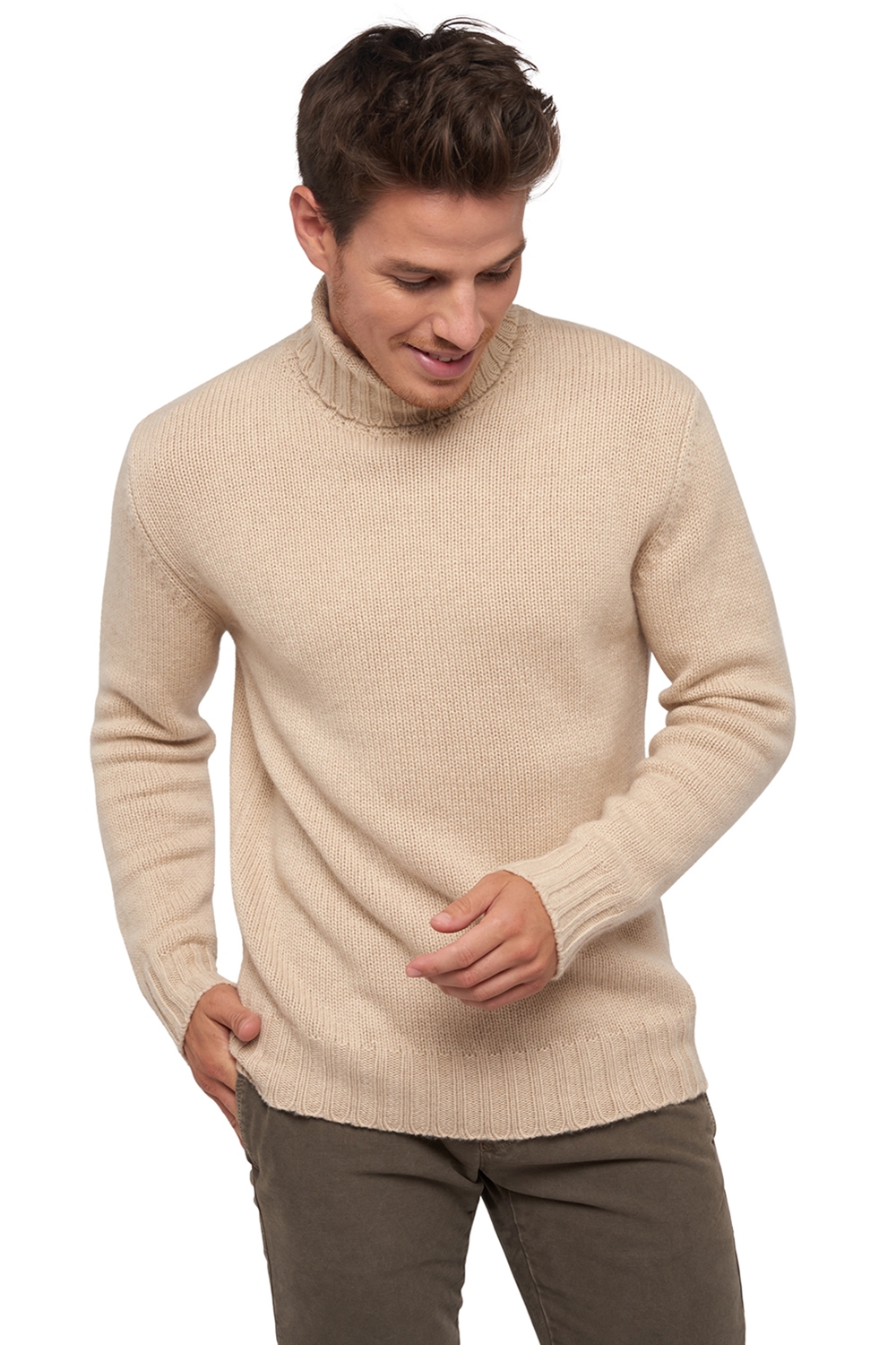 Cashmere uomo achille natural beige xl