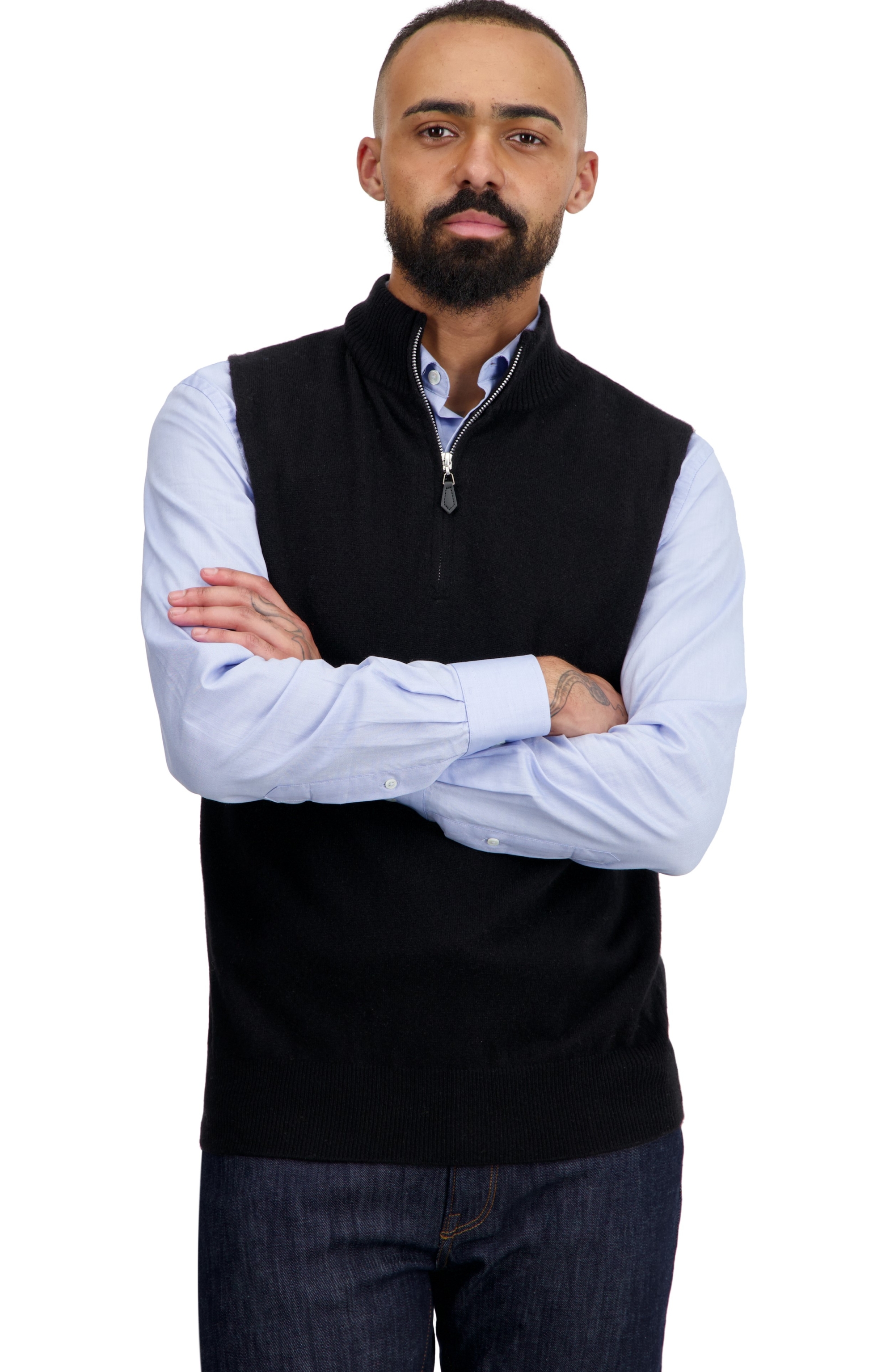 Cashmere uomo cardigan e gilet texas nero xs