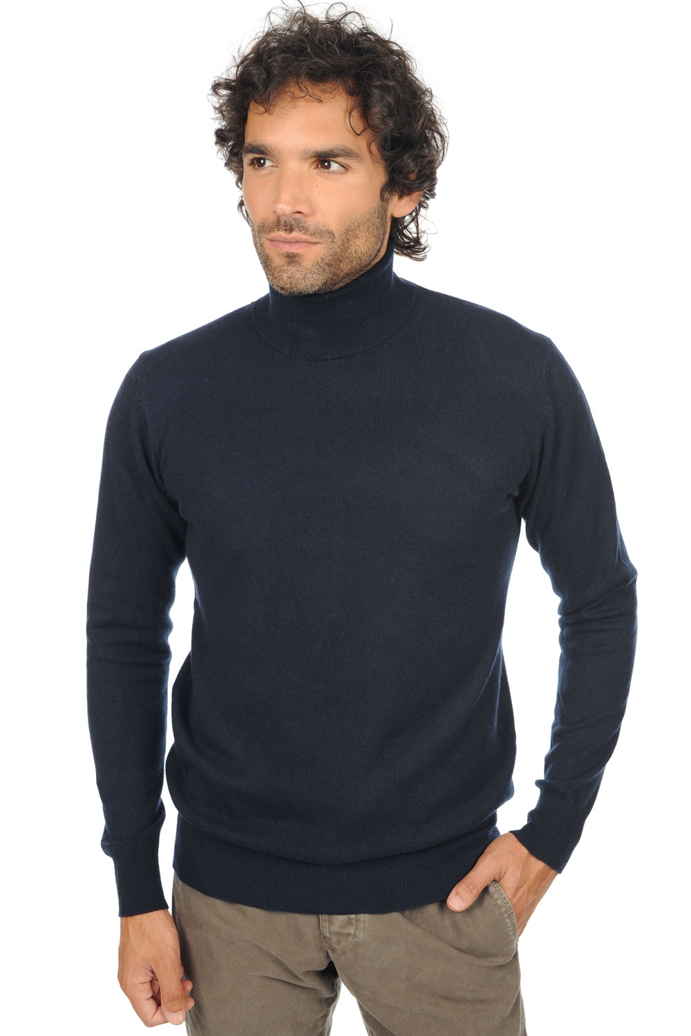 Cashmere uomo collo alto tarry first blu notte 2xl