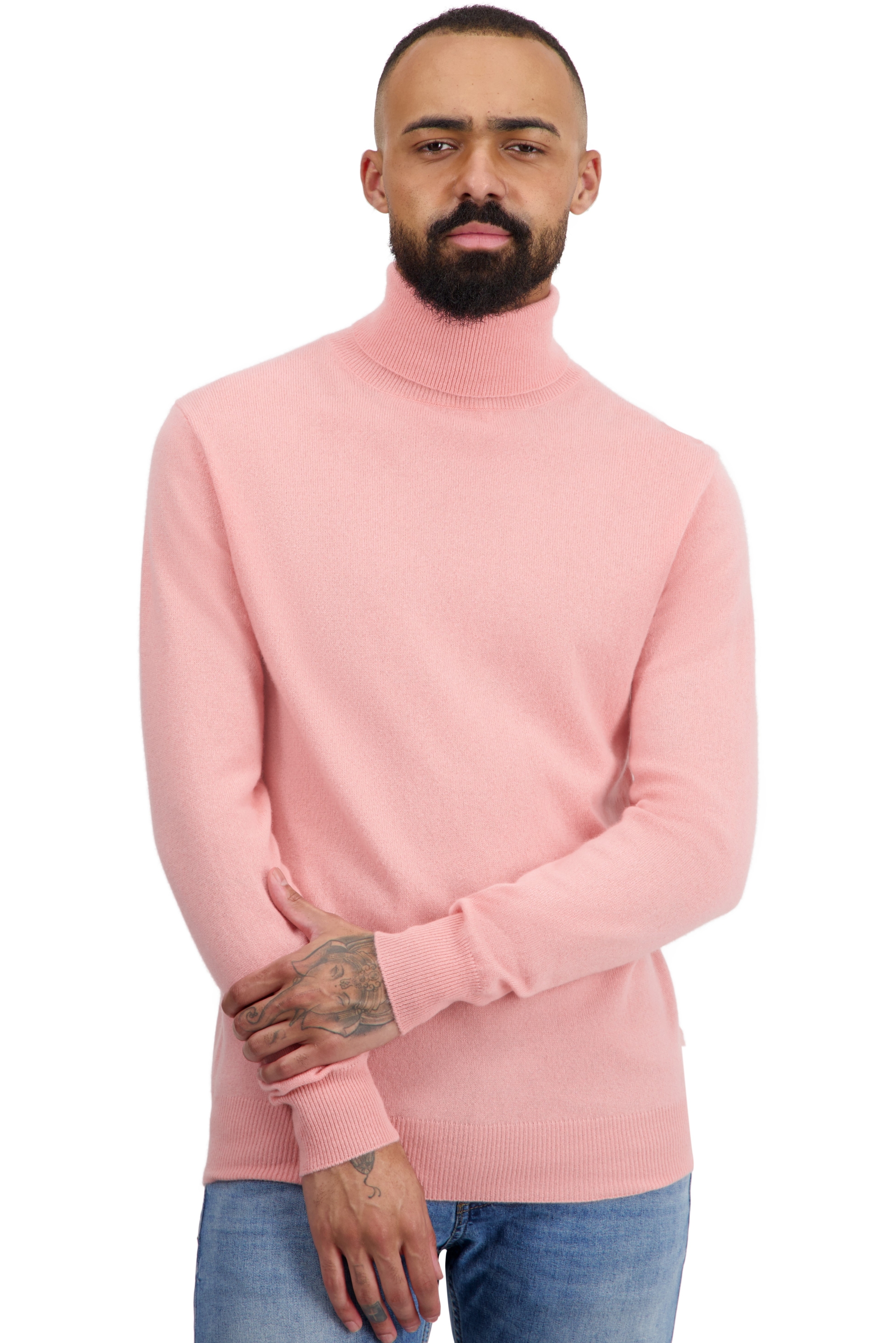 Cashmere uomo collo alto tarry first tea rose m