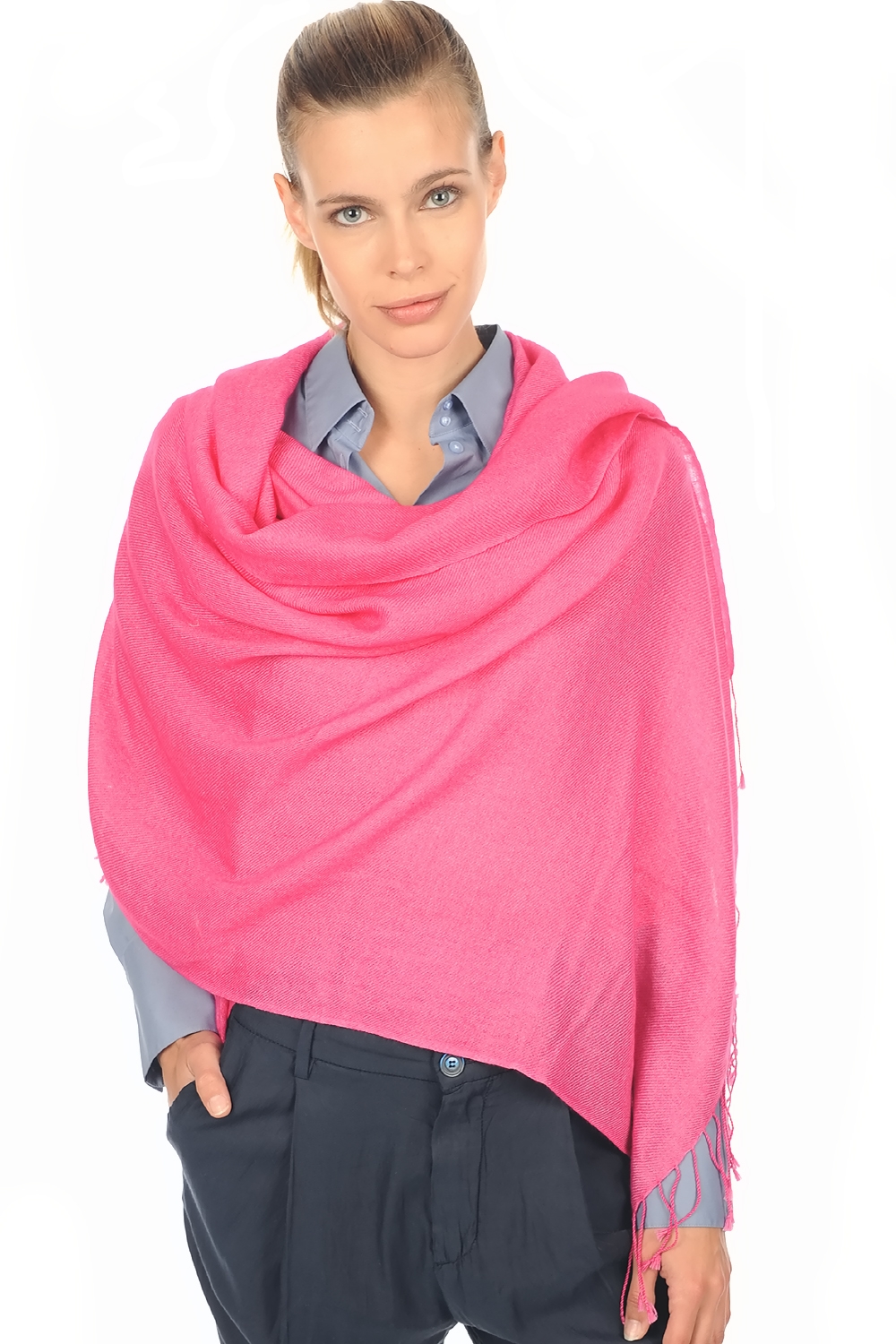 Cashmere uomo diamant rosa intenso 204 cm x 92 cm