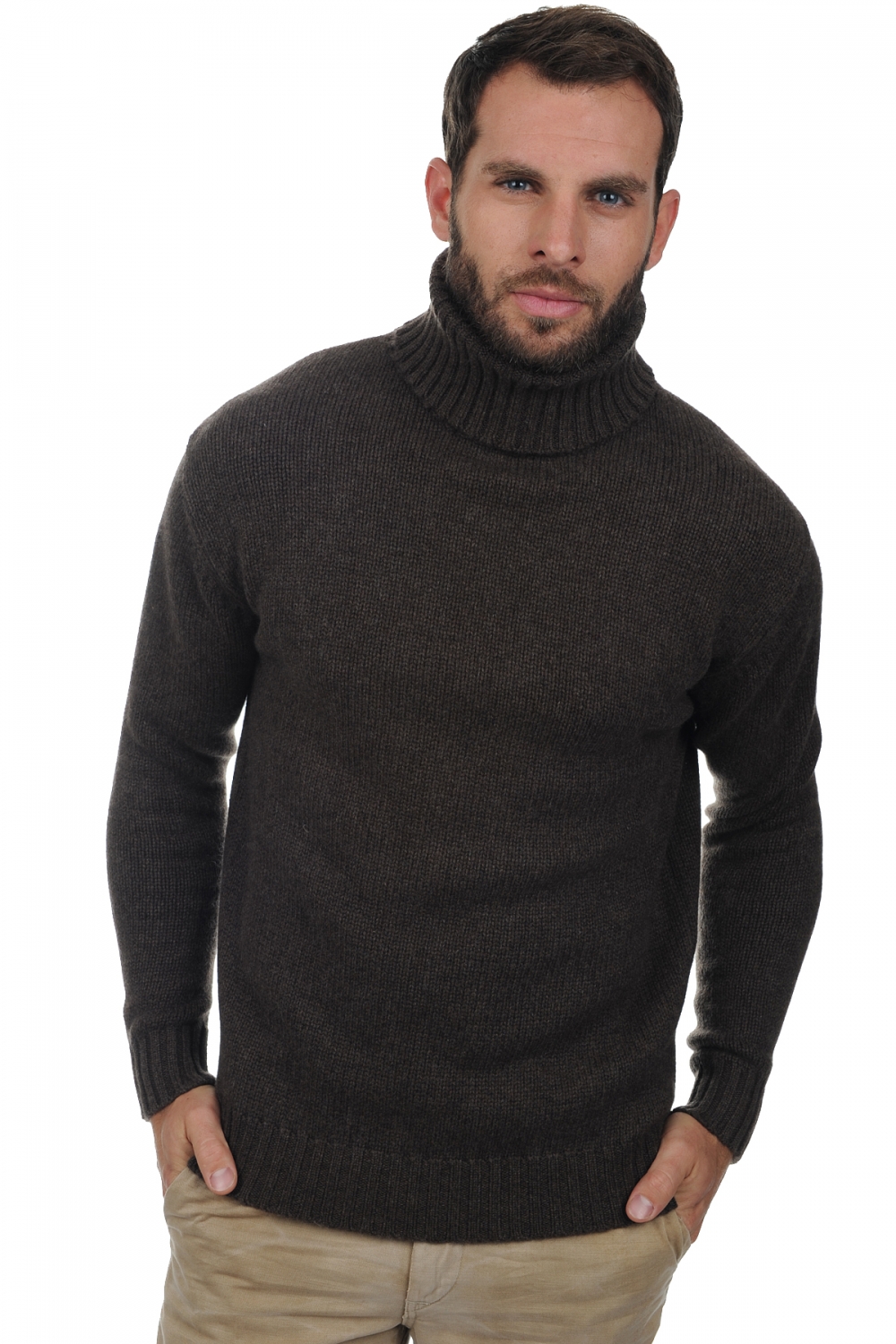 Cashmere uomo gli intramontabile achille marrone chine xs