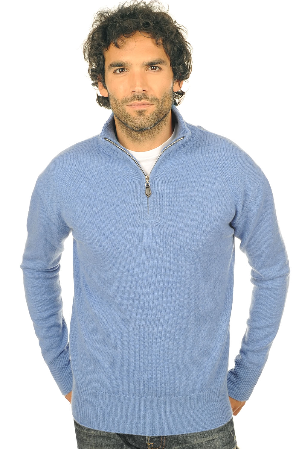 Cashmere uomo maglioni in filato grosso donovan blu chine 3xl