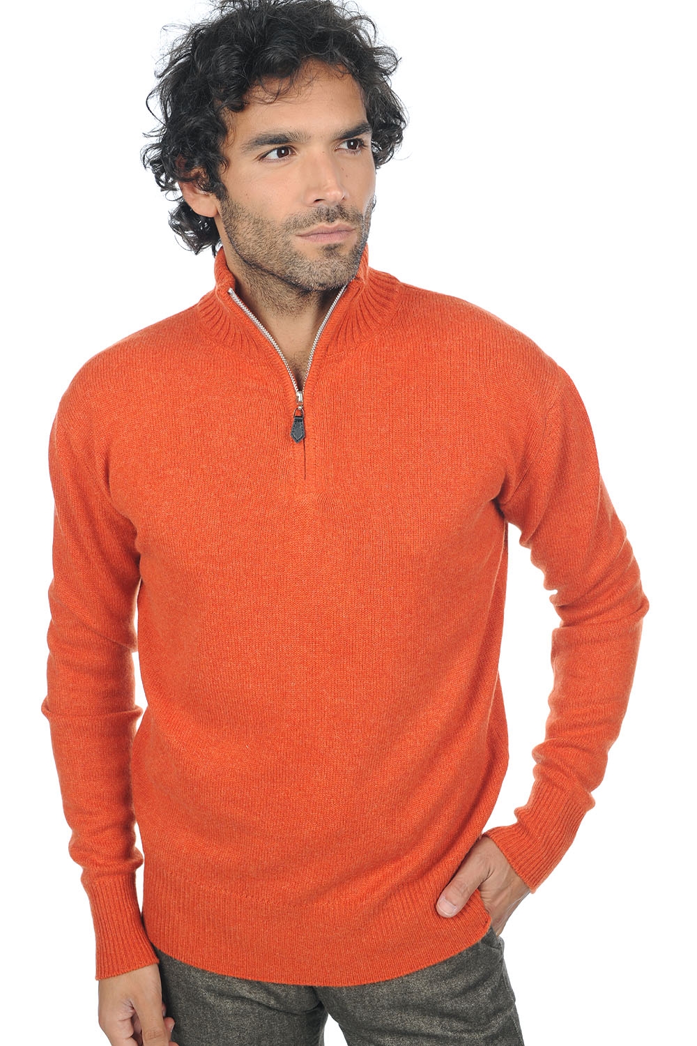 Cashmere uomo maglioni in filato grosso donovan paprika 3xl