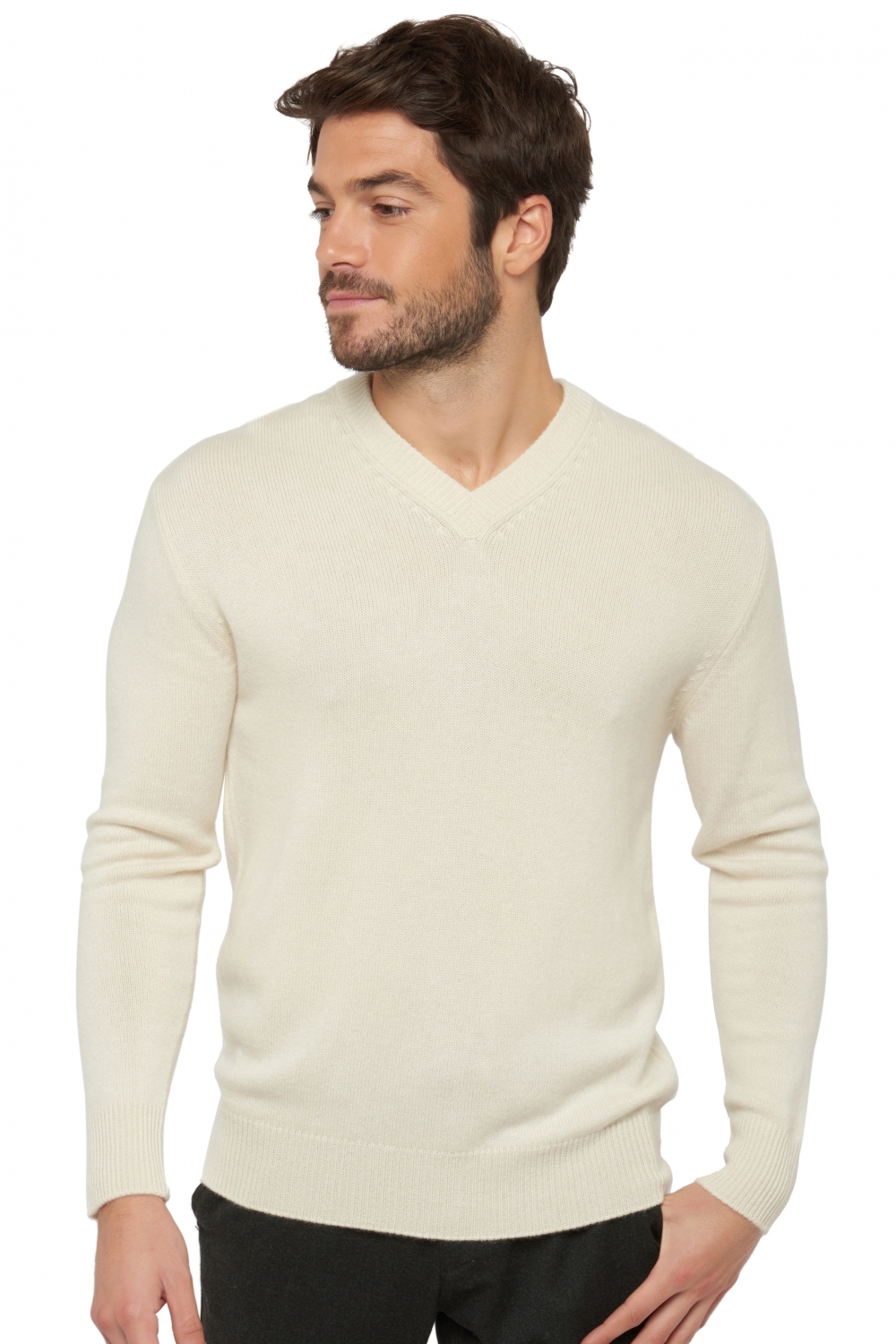 Cashmere uomo maglioni in filato grosso hippolyte 4f premium tenzin natural 3xl