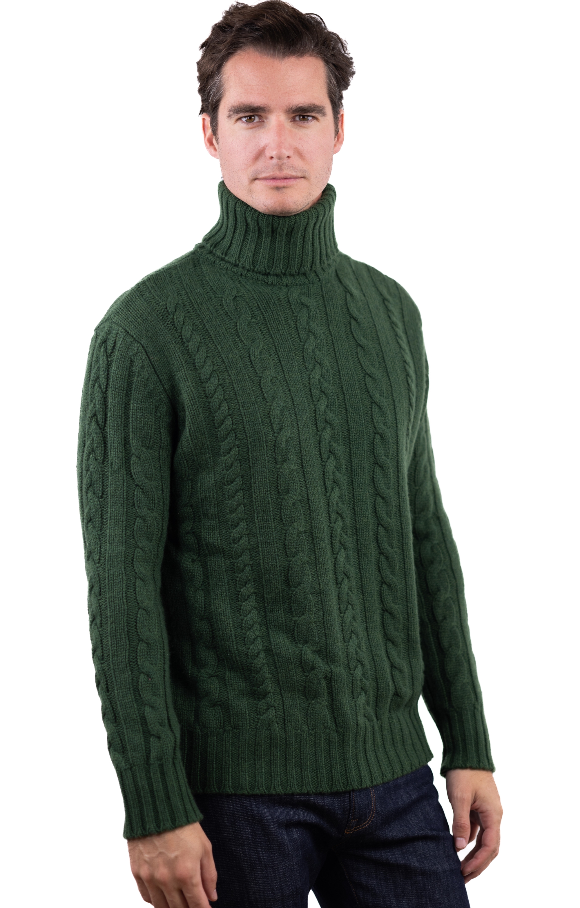 Cashmere uomo maglioni in filato grosso lucas cedar 2xl