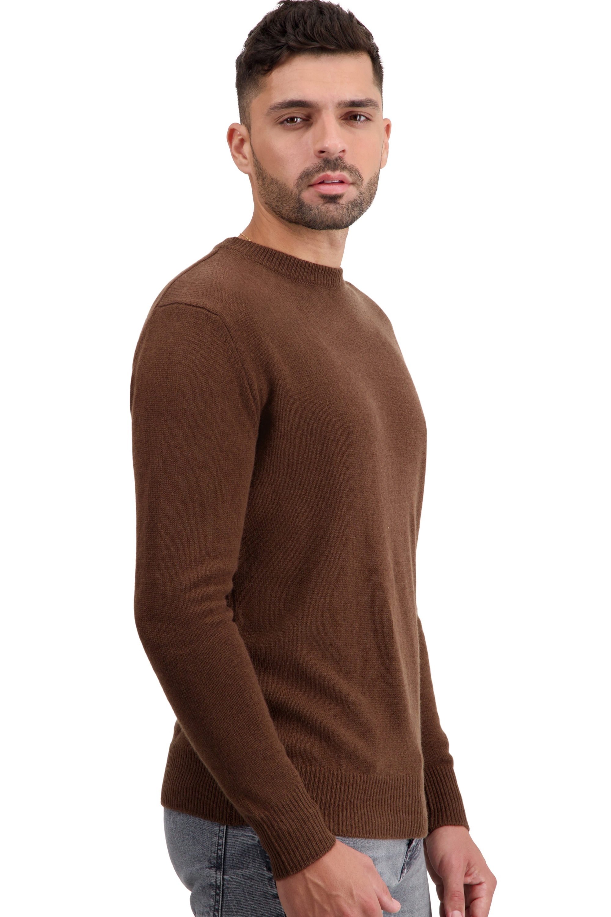 Cashmere uomo maglioni in filato grosso touraine first dark camel 2xl