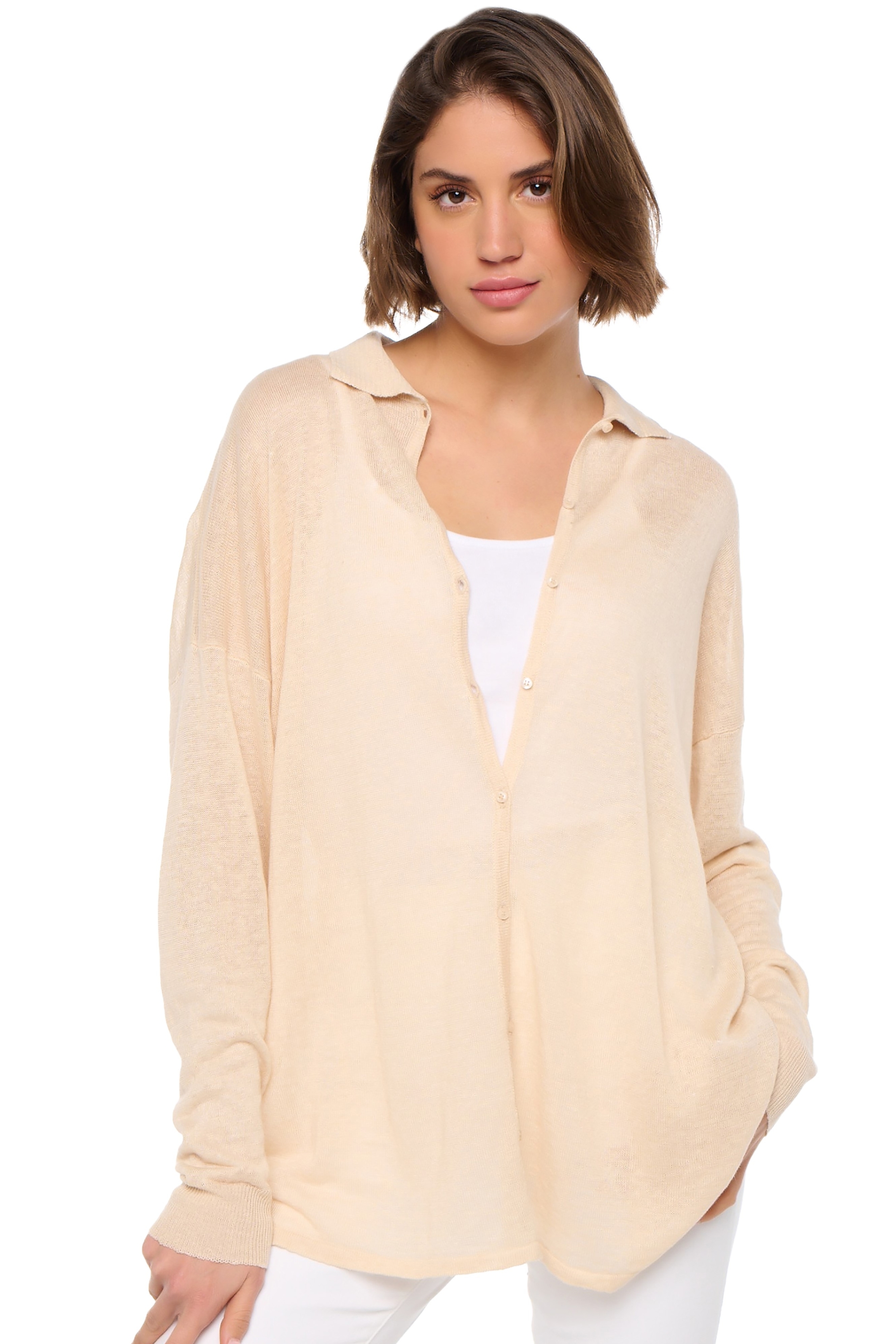 Lino cashmere donna collezione primavera estate smaranda wheat m