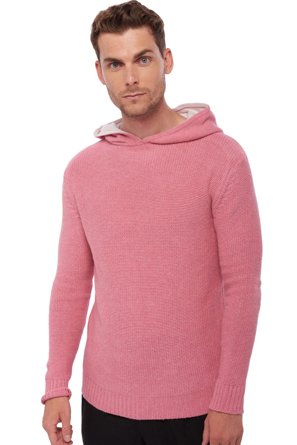 Yak uomo cappuccio e zip conor pink bianco naturale xs